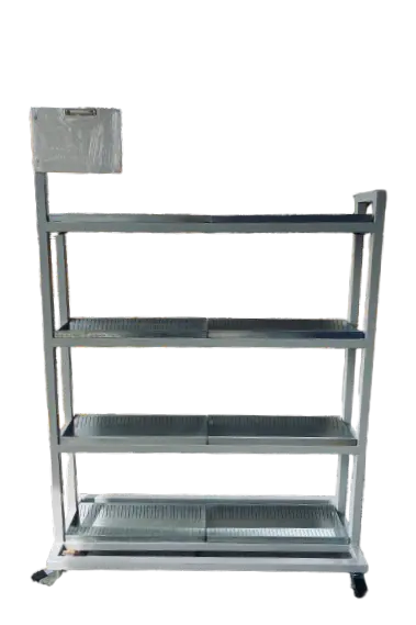 Carro Kanban con bandera de identificación